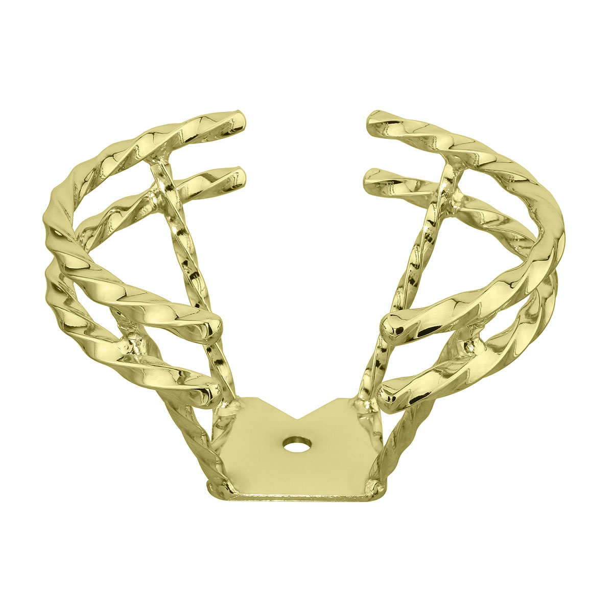 Half Double Twisted Straight Steering Wheel Gold.