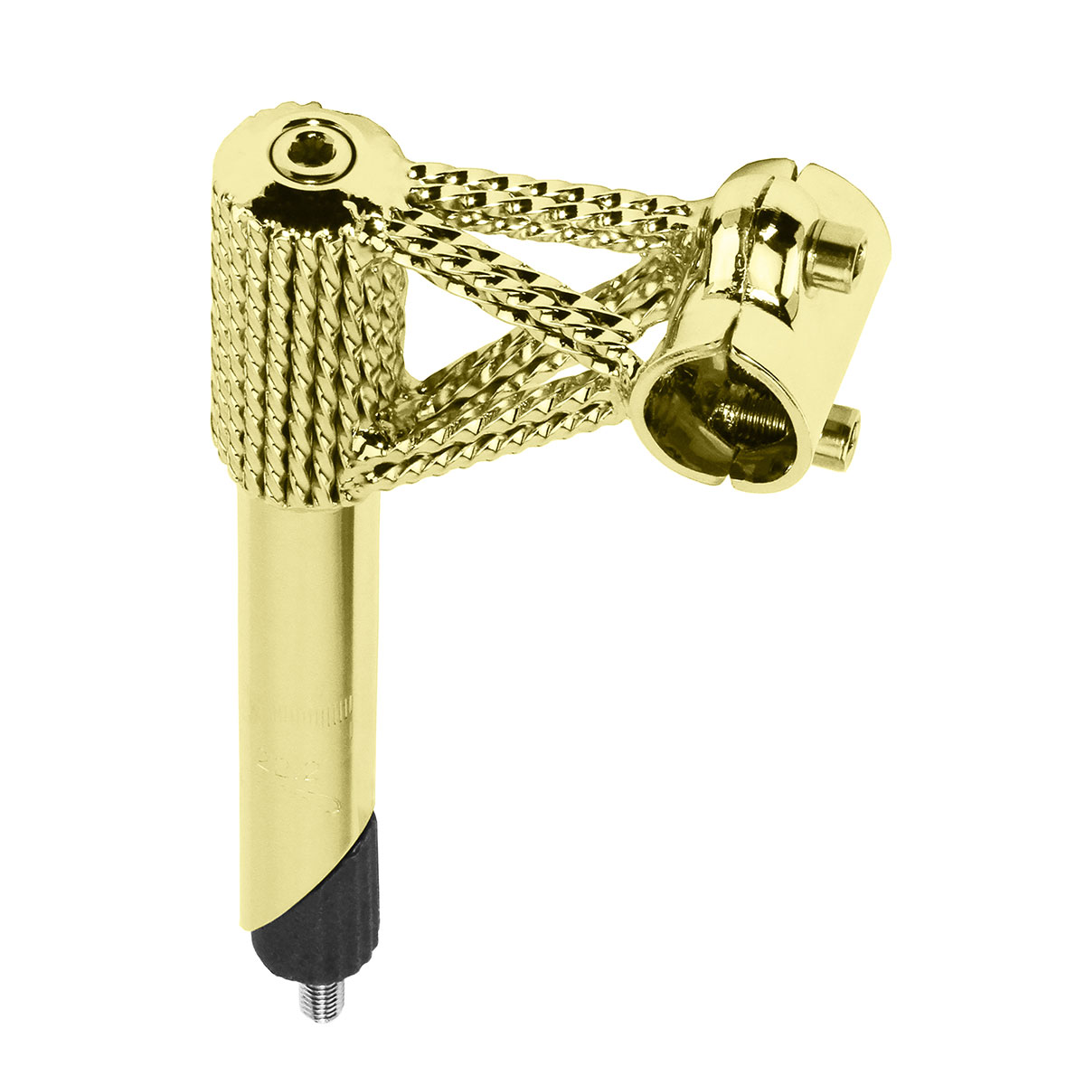 Quad Twisted Lowrider Stem 22.2mm Gold.