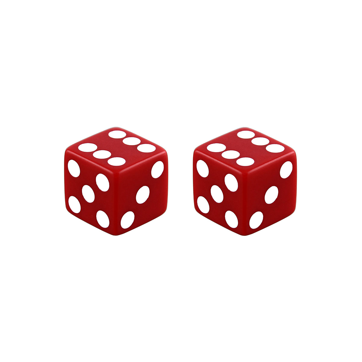 Dice Valve Caps Red Schrader Valve.