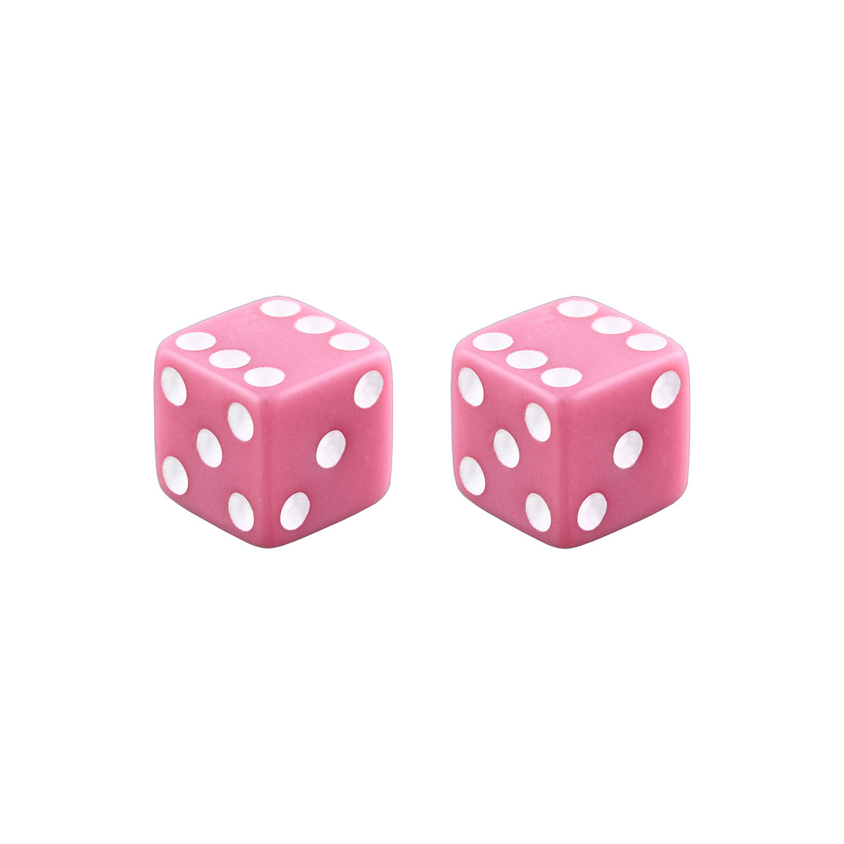 Dice Valve Caps Pink Schrader Valve.