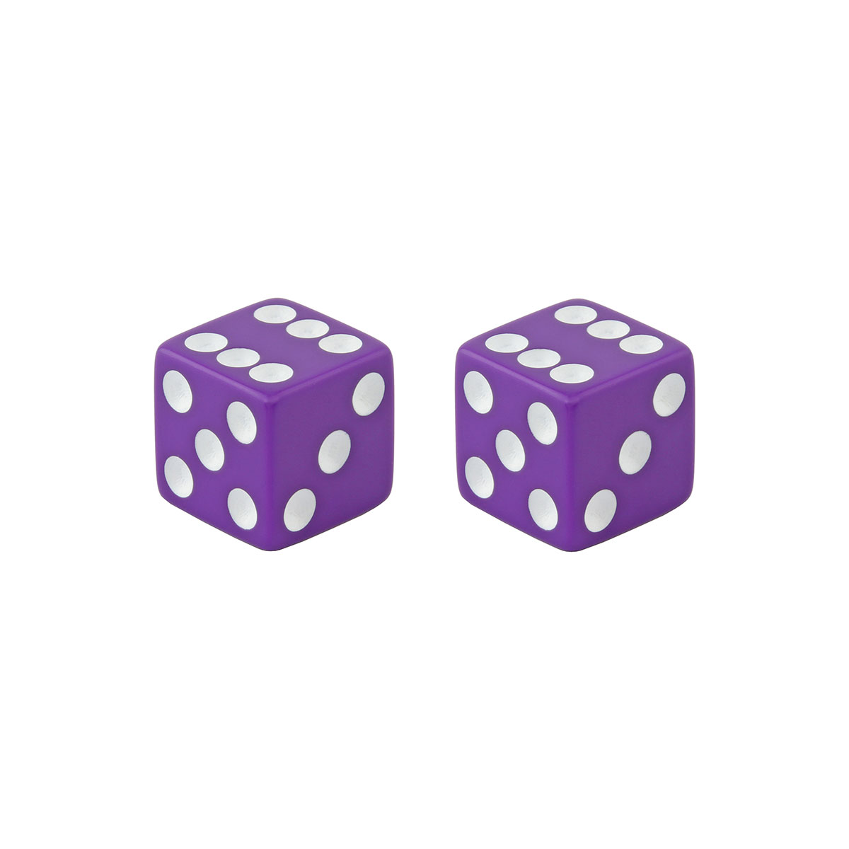 Dice Valve Caps Purple Schrader Valve.