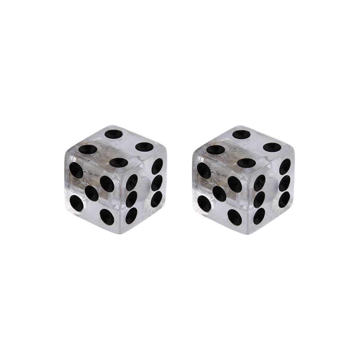 Dice Valve Caps Clear Schrader Valve.