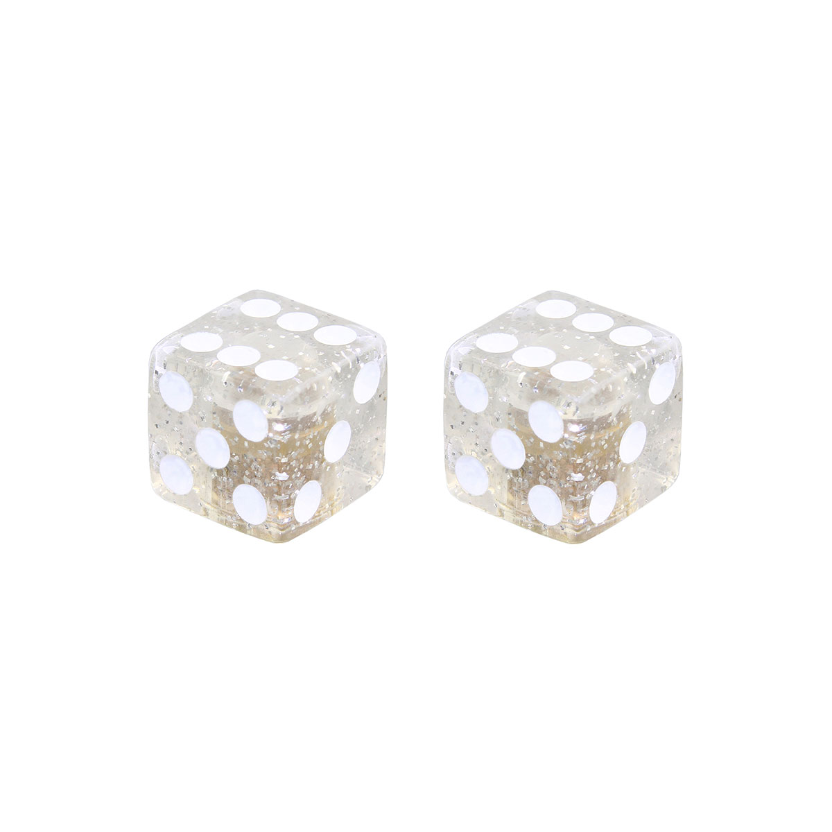Dice Valve Caps Clear Glit Schrader Valve.