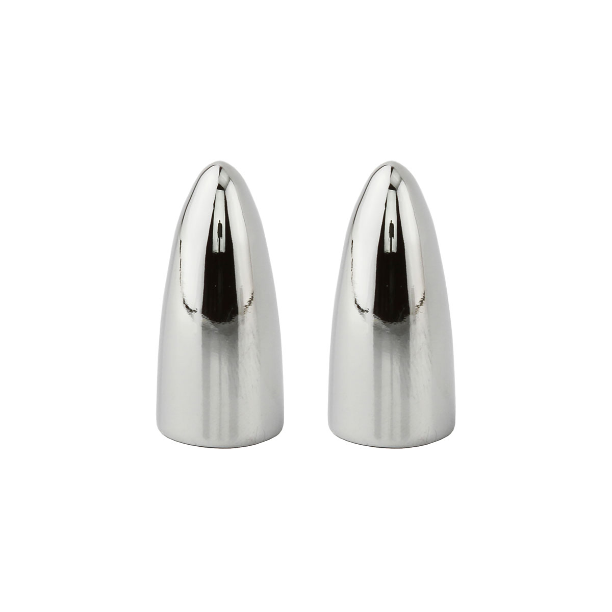 Bullet Valve Caps Chrome Schrader Valve.