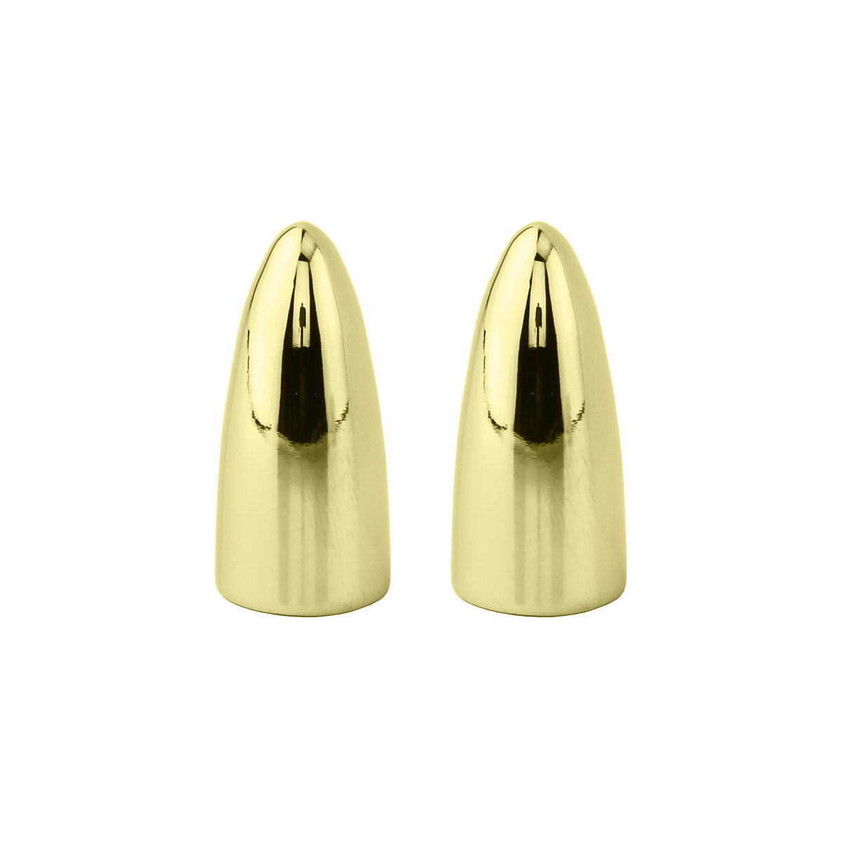 Bullet Valve Caps Gold Schrader Valve.