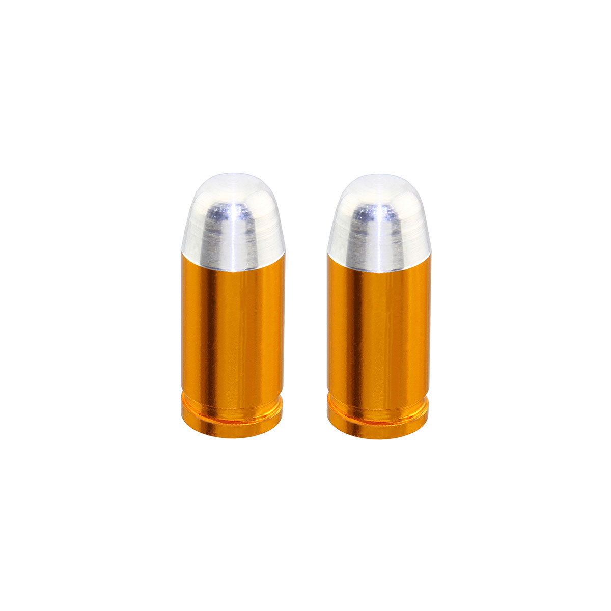 Bullet Tip Valve Caps Gold Schrader Valve.