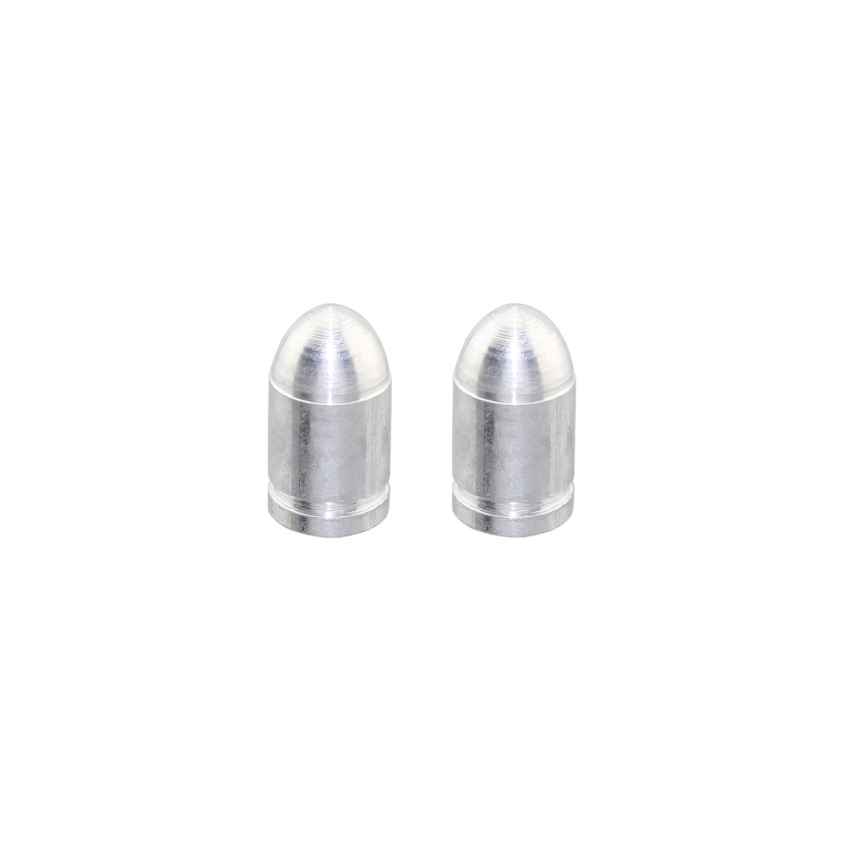 Bullet Valve Caps Chrome Presta Valve.