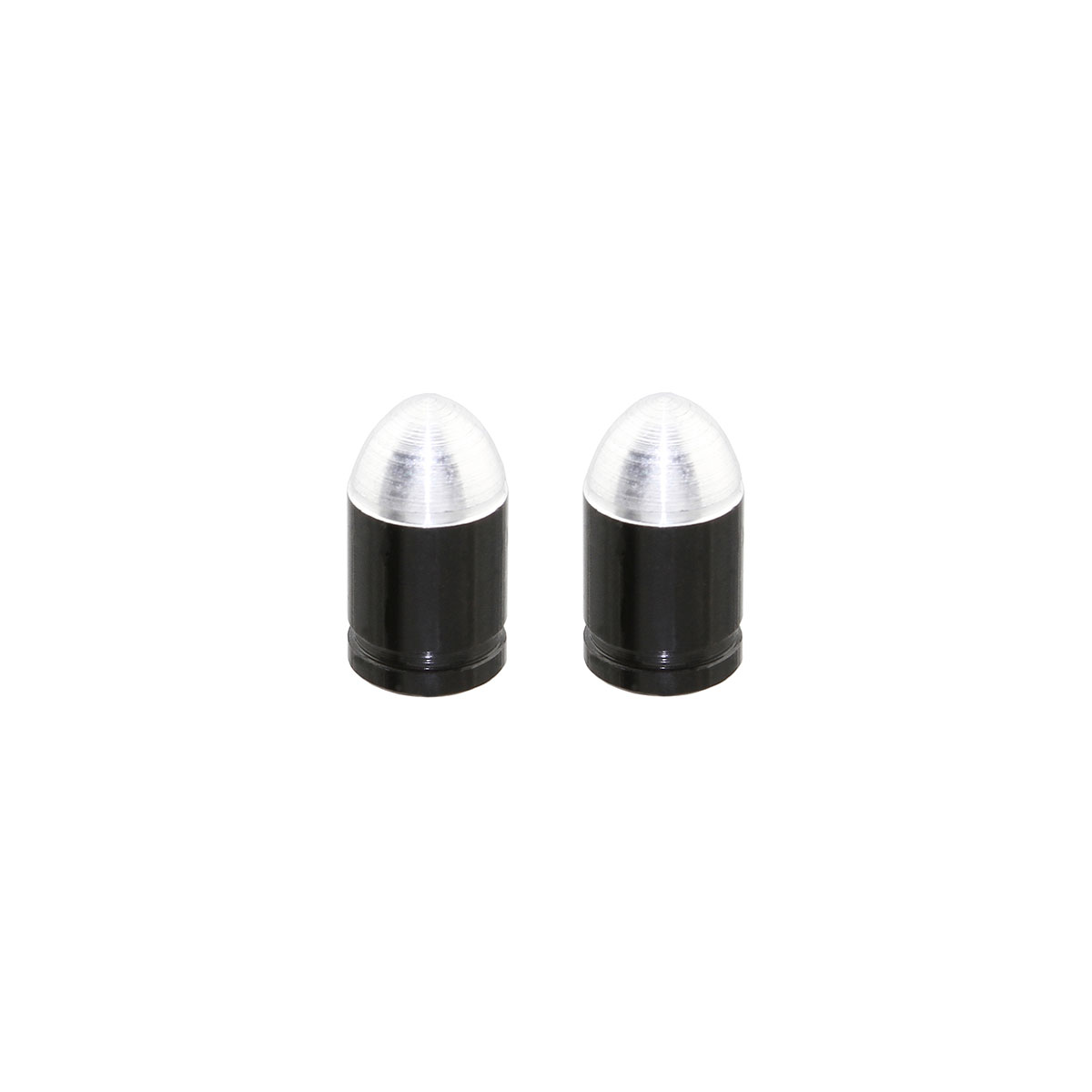 Bullet Valve Caps Black Presta Valve.