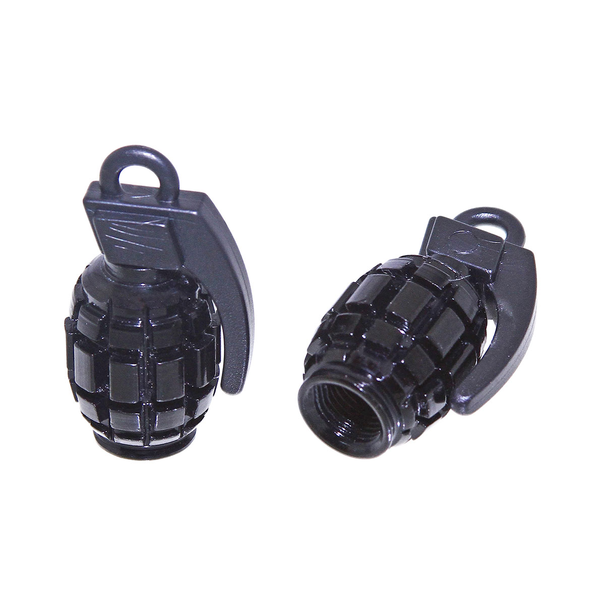 Grenade Valve Caps Black Schrader Valve.