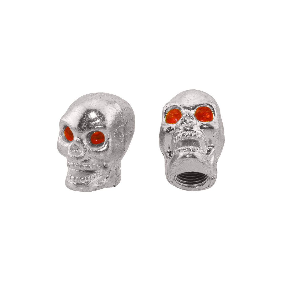 Valve Caps Skull Chrome Schrader Valve.