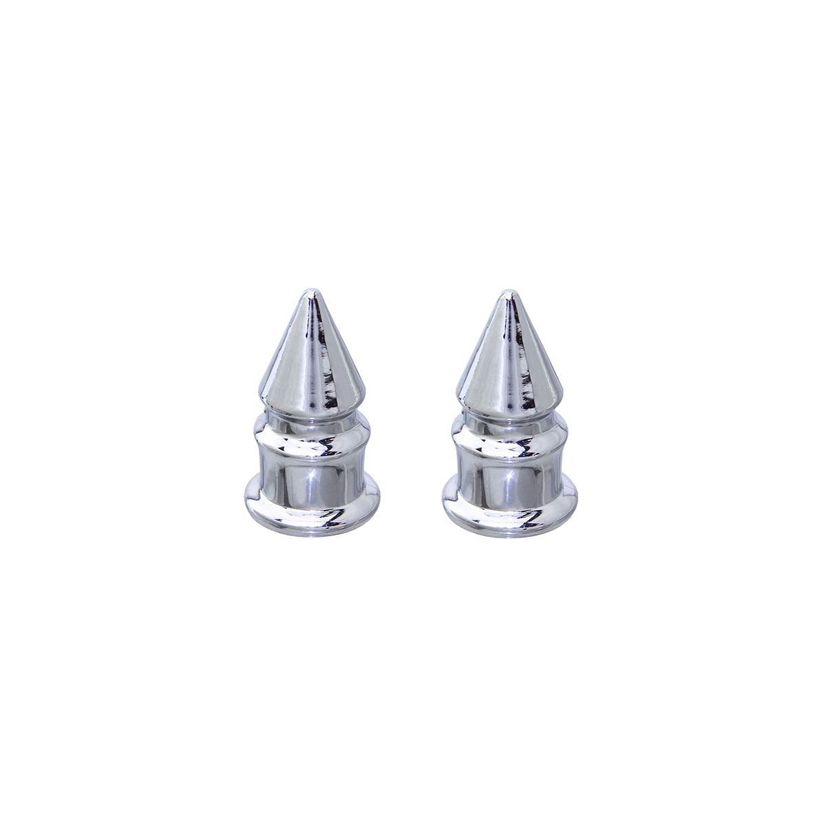 Spike Valve Caps Chrome Schrader Valve.