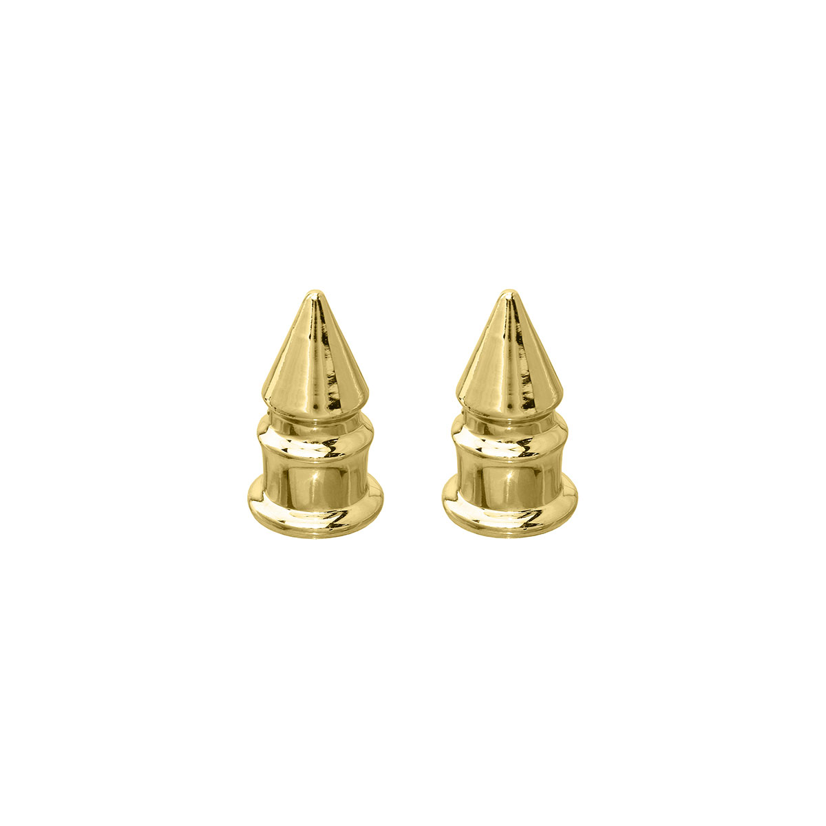 Spike Valve Caps Gold Schrader Valve.
