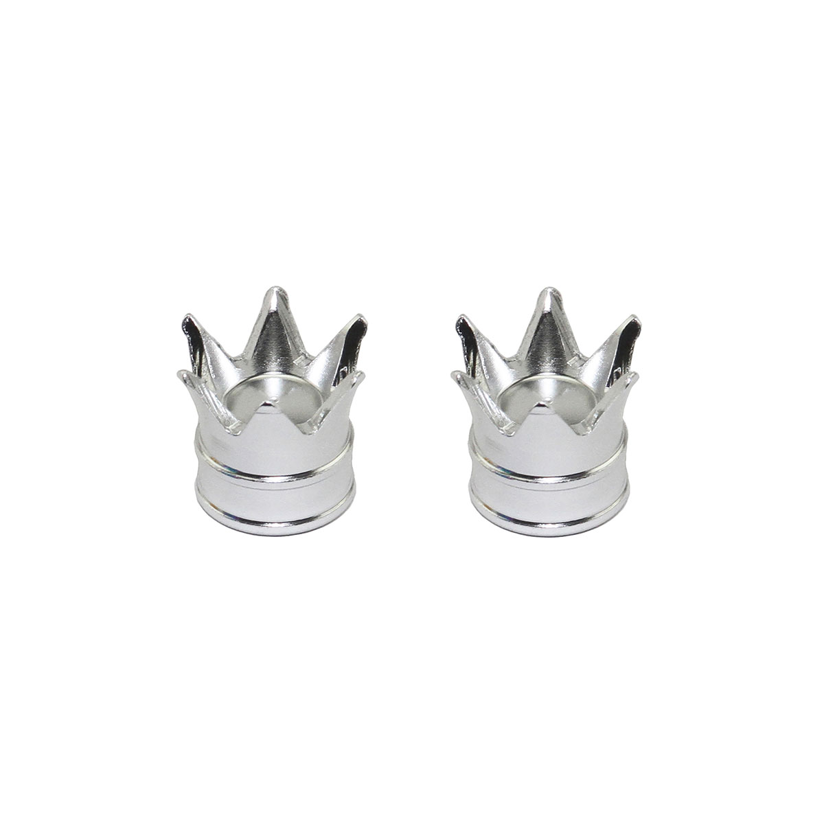 Alloy Crown Valve Caps Chrome Schrader Valve.