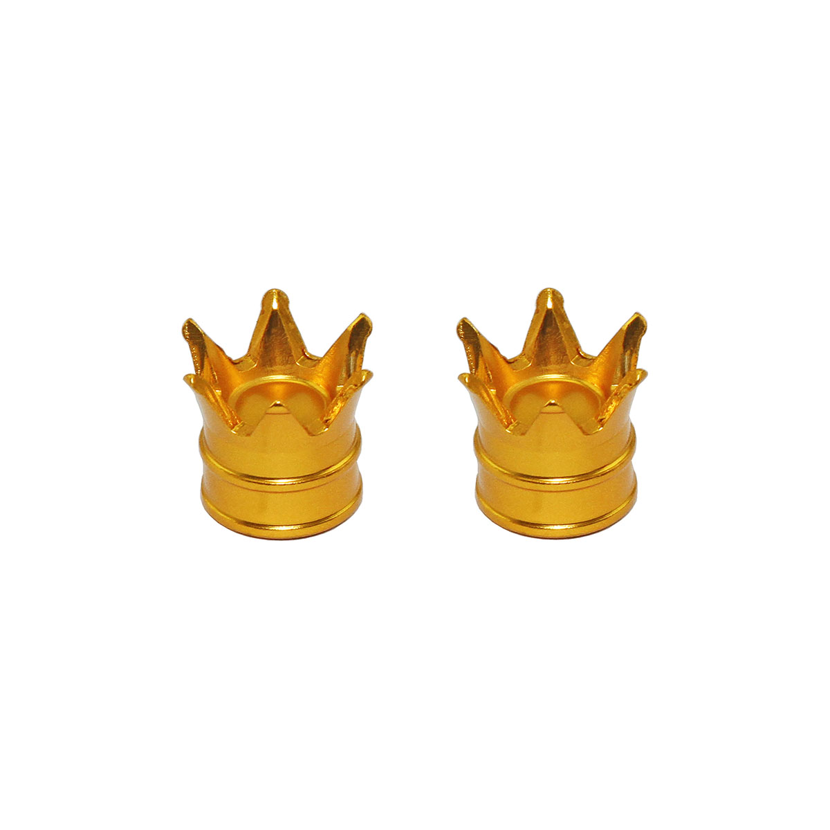 Alloy Crown Valve Caps Gold Schrader Valve.