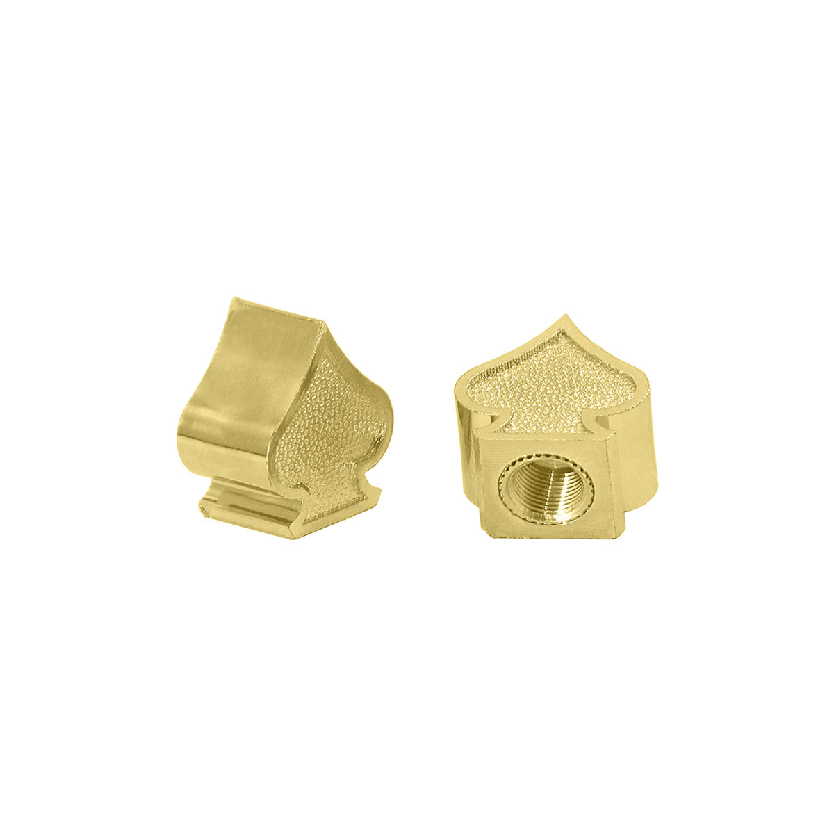 Spade Valve Caps Gold Schrader Valve.