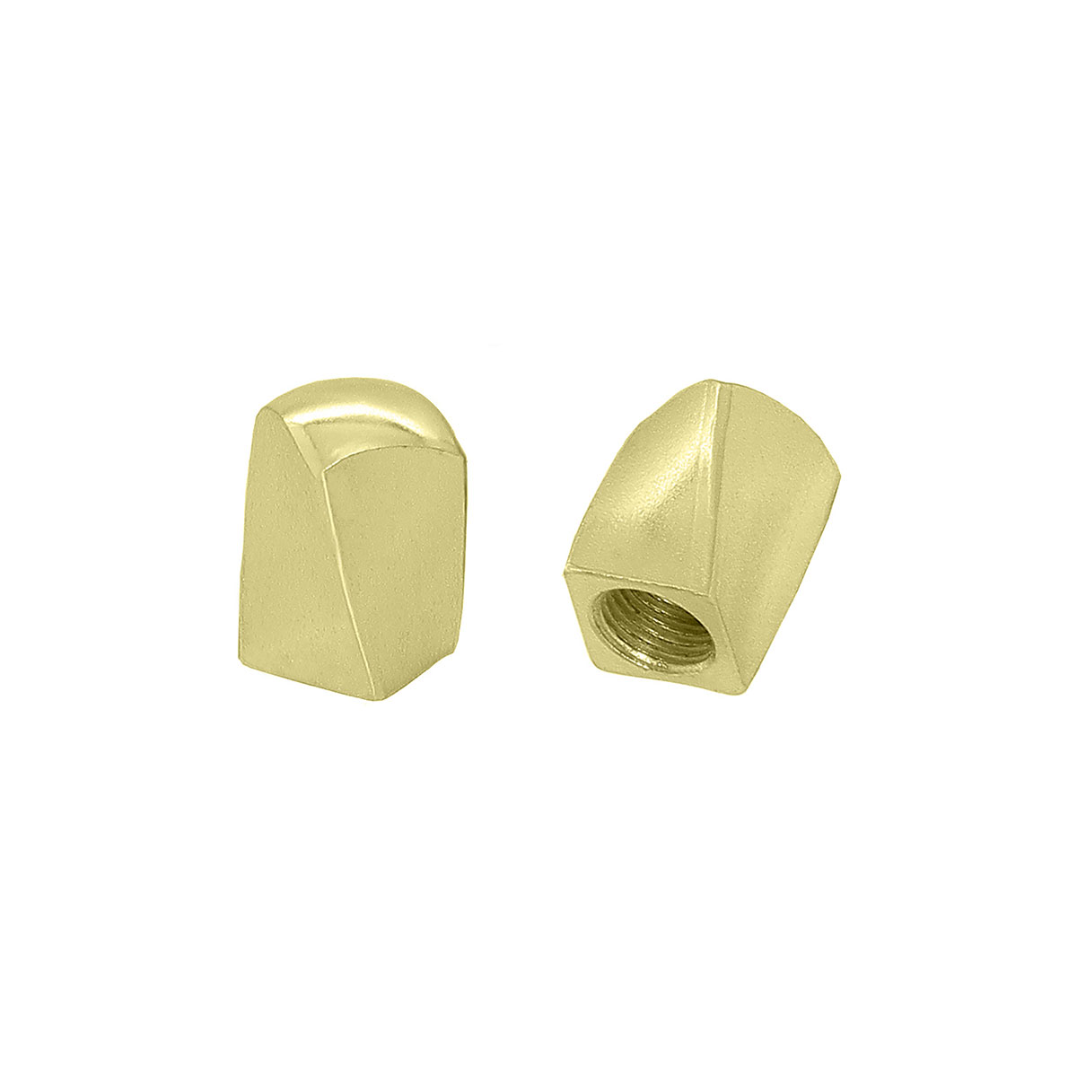 Twisted Valve Caps Gold Schrader Valve.