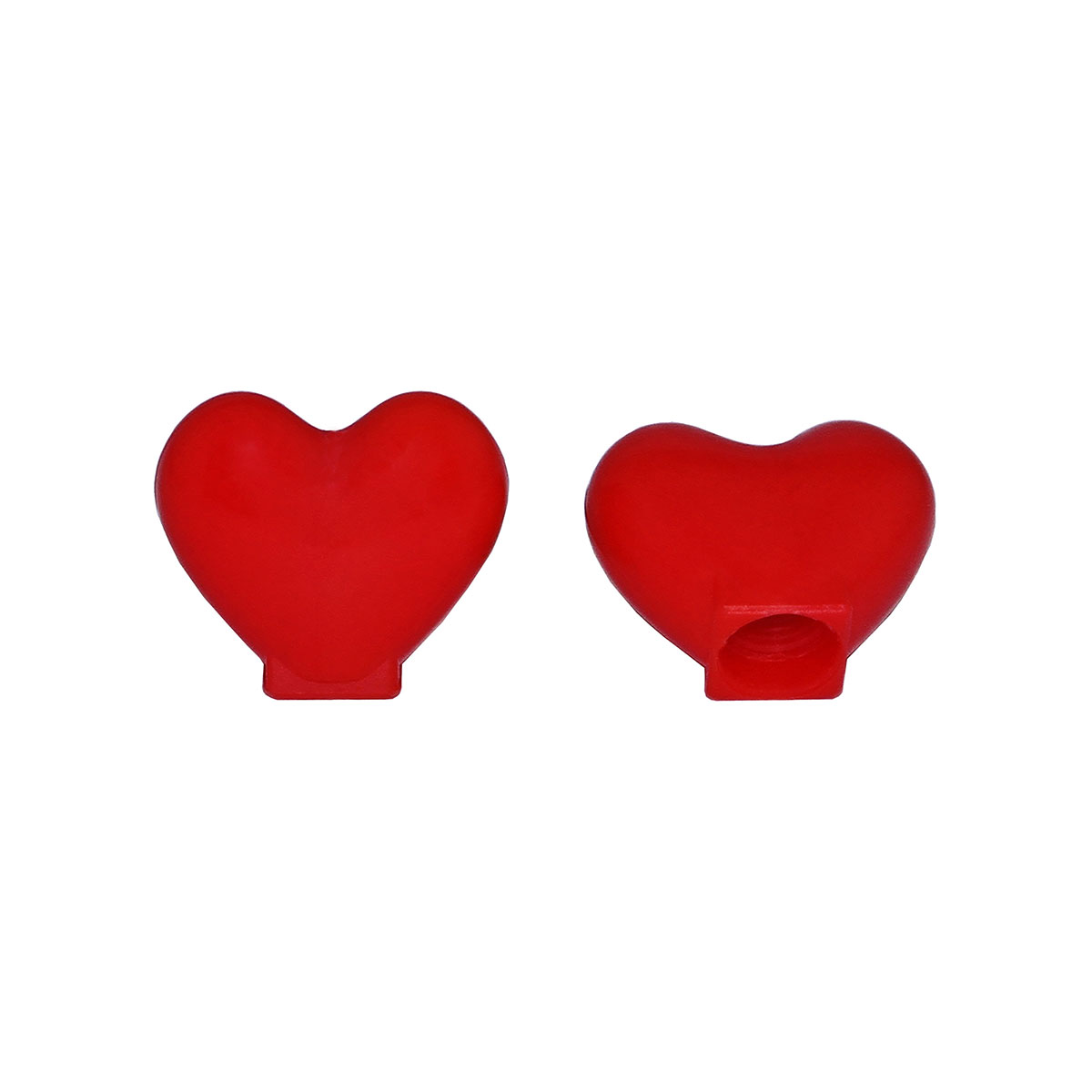 Red Heart Valve Caps, Schrader/Valve.