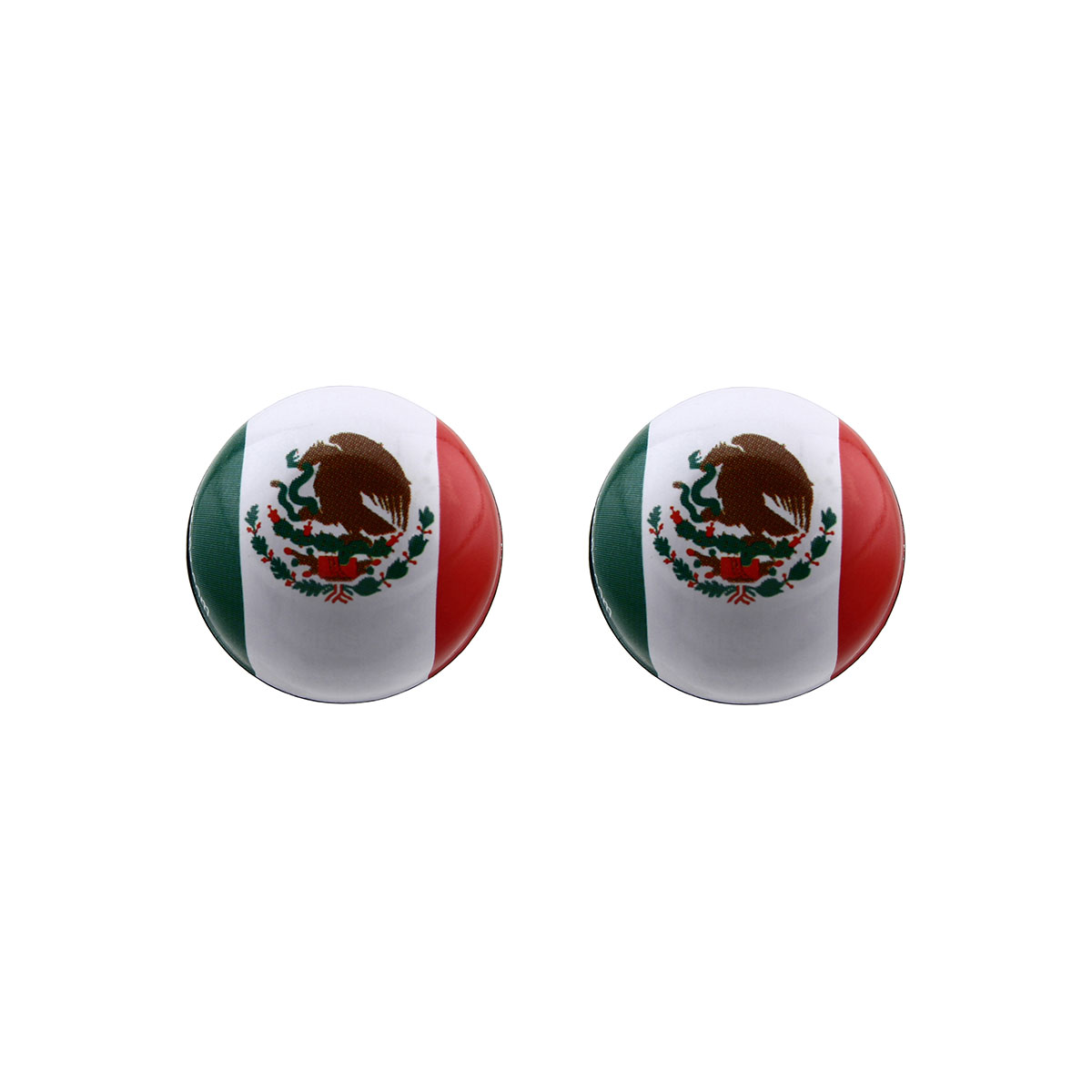 Round Mexico Flag Valve Caps Schrader Valve.