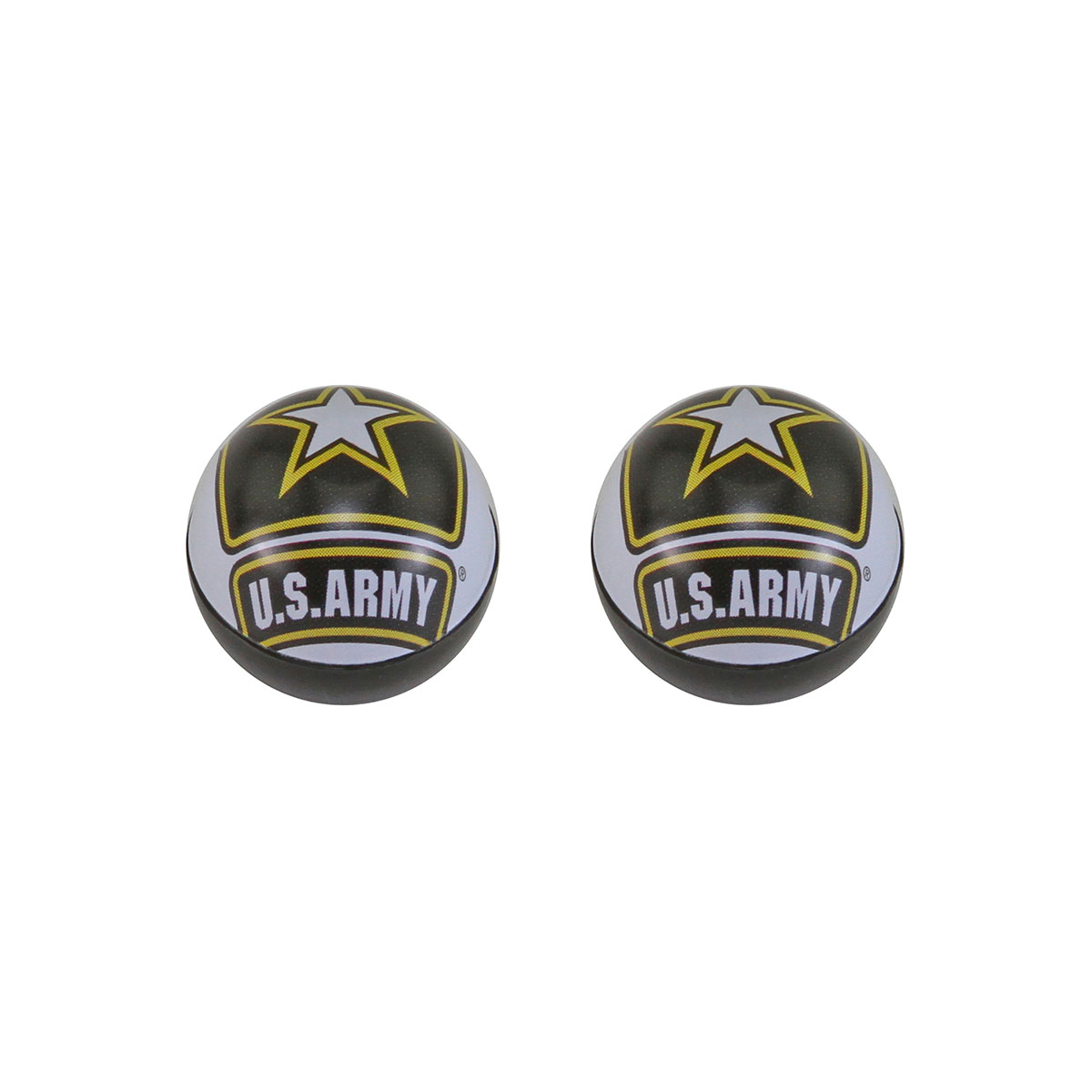 Army Logo Valve Caps Schrader Valve Black/White.