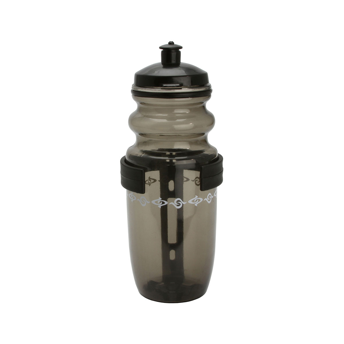 Water Bottle with PVC Cage 18oz Black.