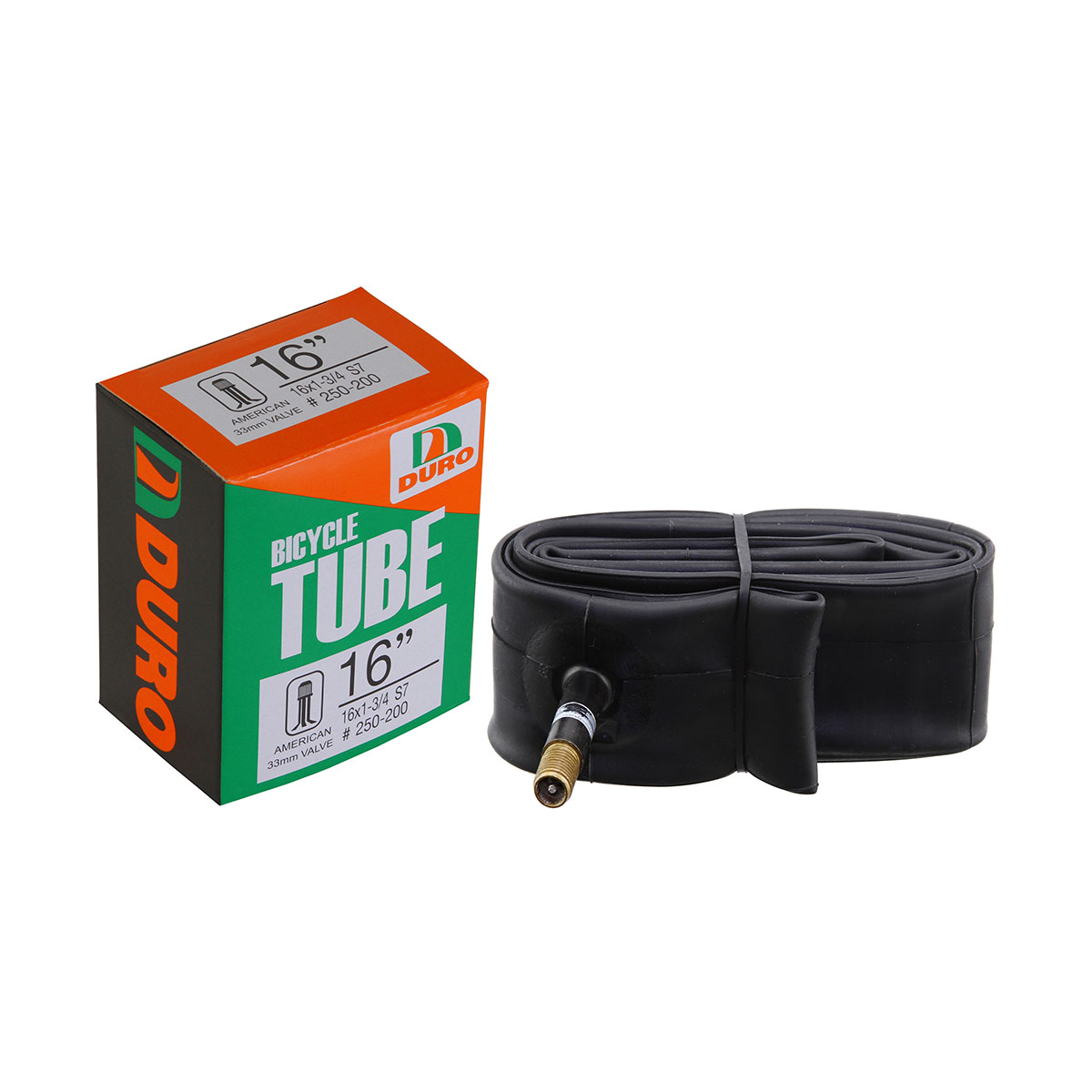 Tube 16 x 1-3/4 S7 33mm Standard Wall Thickness 0.90mm Schrader/Valve.