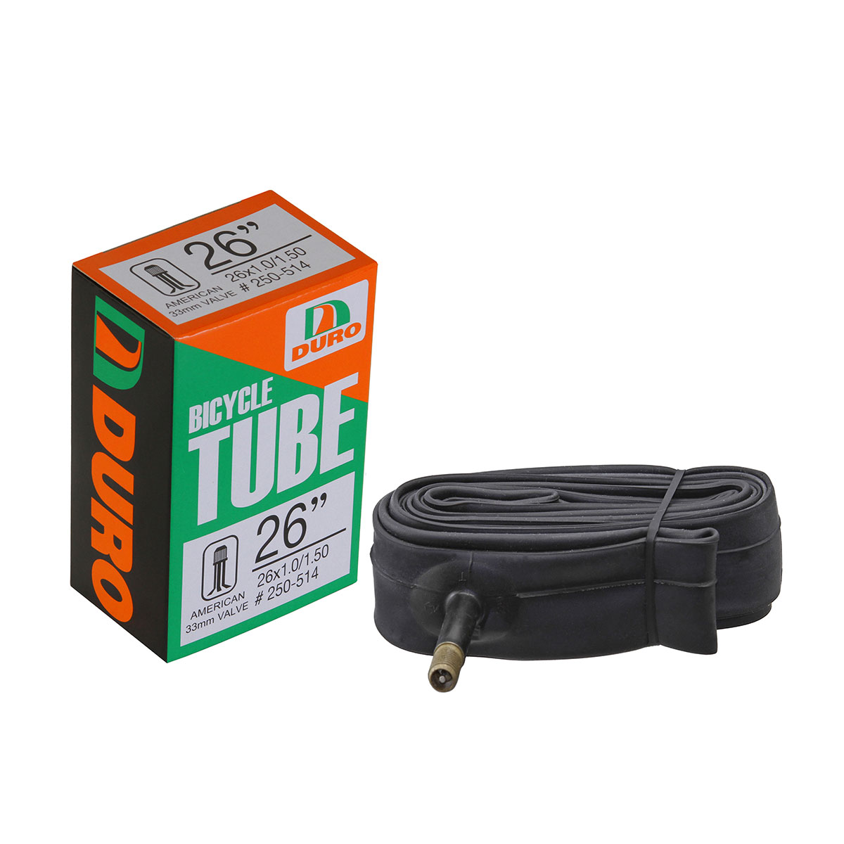 Tube 26 x 1.0/1.25/1.50 33mm Standard Wall Thickness 0.90mm Schrader/Valve.