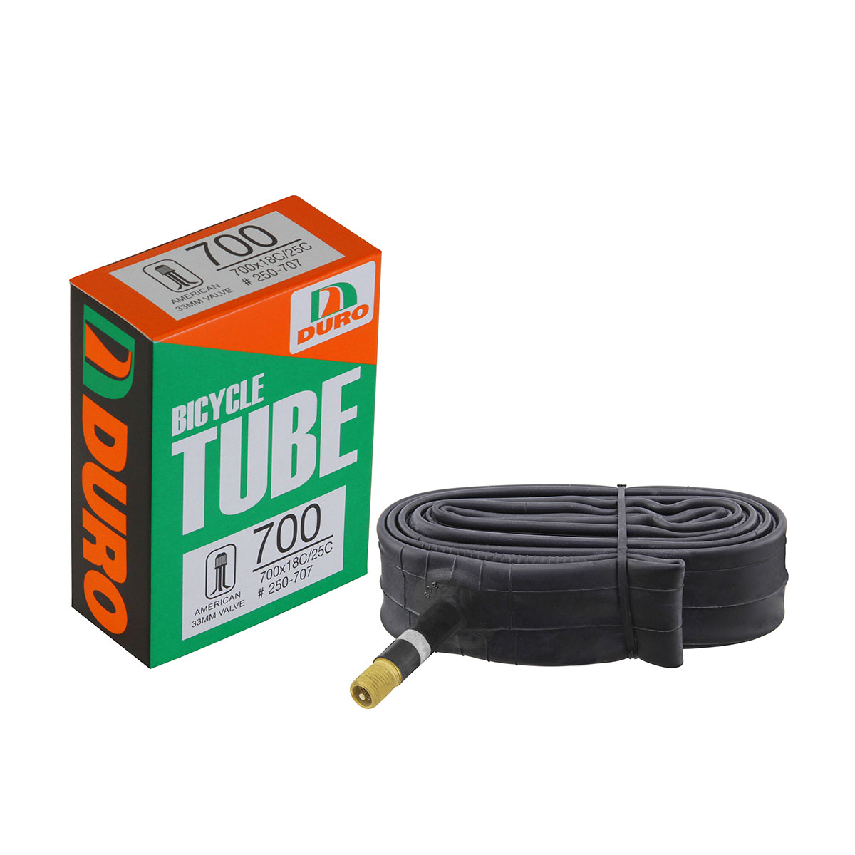 Tube 700 x 18c/23c/25c 33mm Standard Wall Thickness 0.90mm Schrader/Valve.