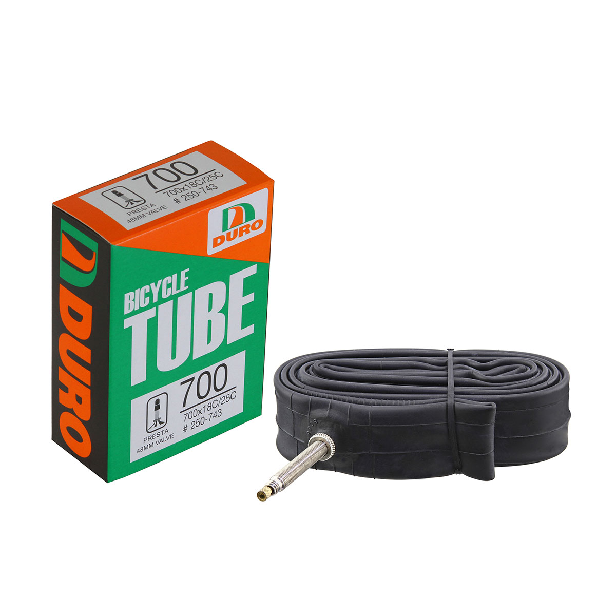 Tube 700 x 18c/23c/25c 48mm Standard Wall Thickness 0.90mm Presta/Valve.