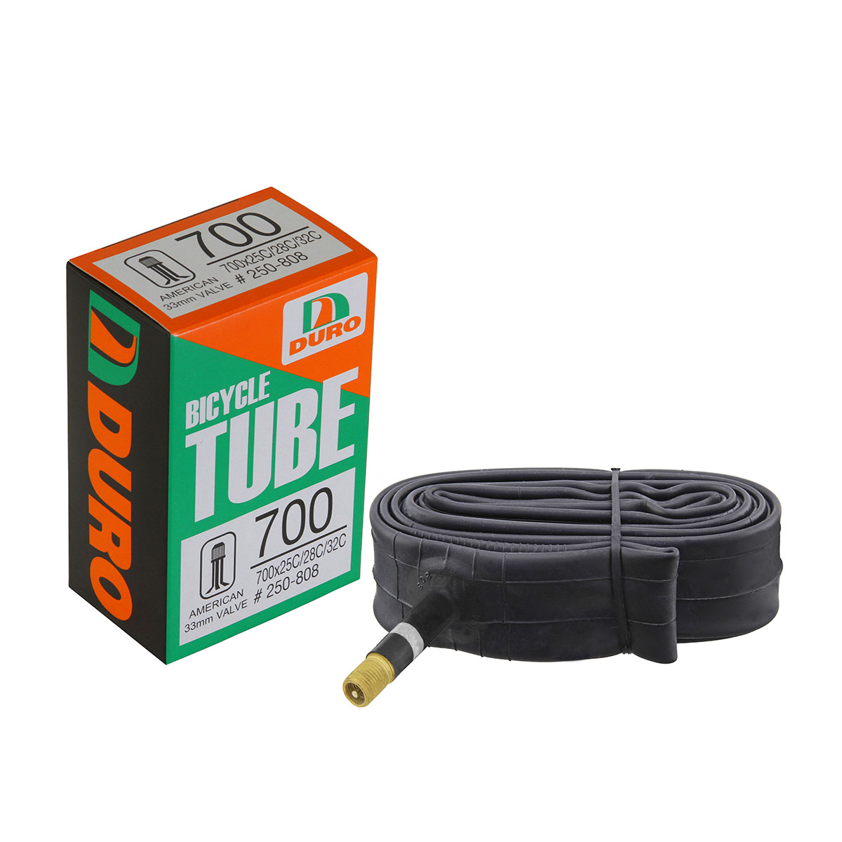 Tube 700 x 25c/28c/32c 33mm Standard Wall Thickness 0.90mm Schrader/Valve