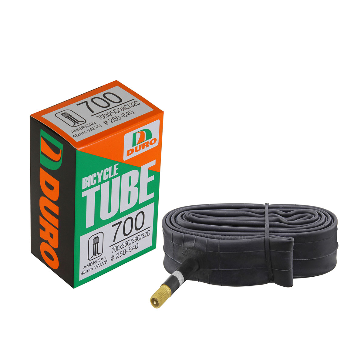 Tube 700 x 25c/28c/32c 48mm Standard Wall Thickness 0.90mm Schrader/Valve