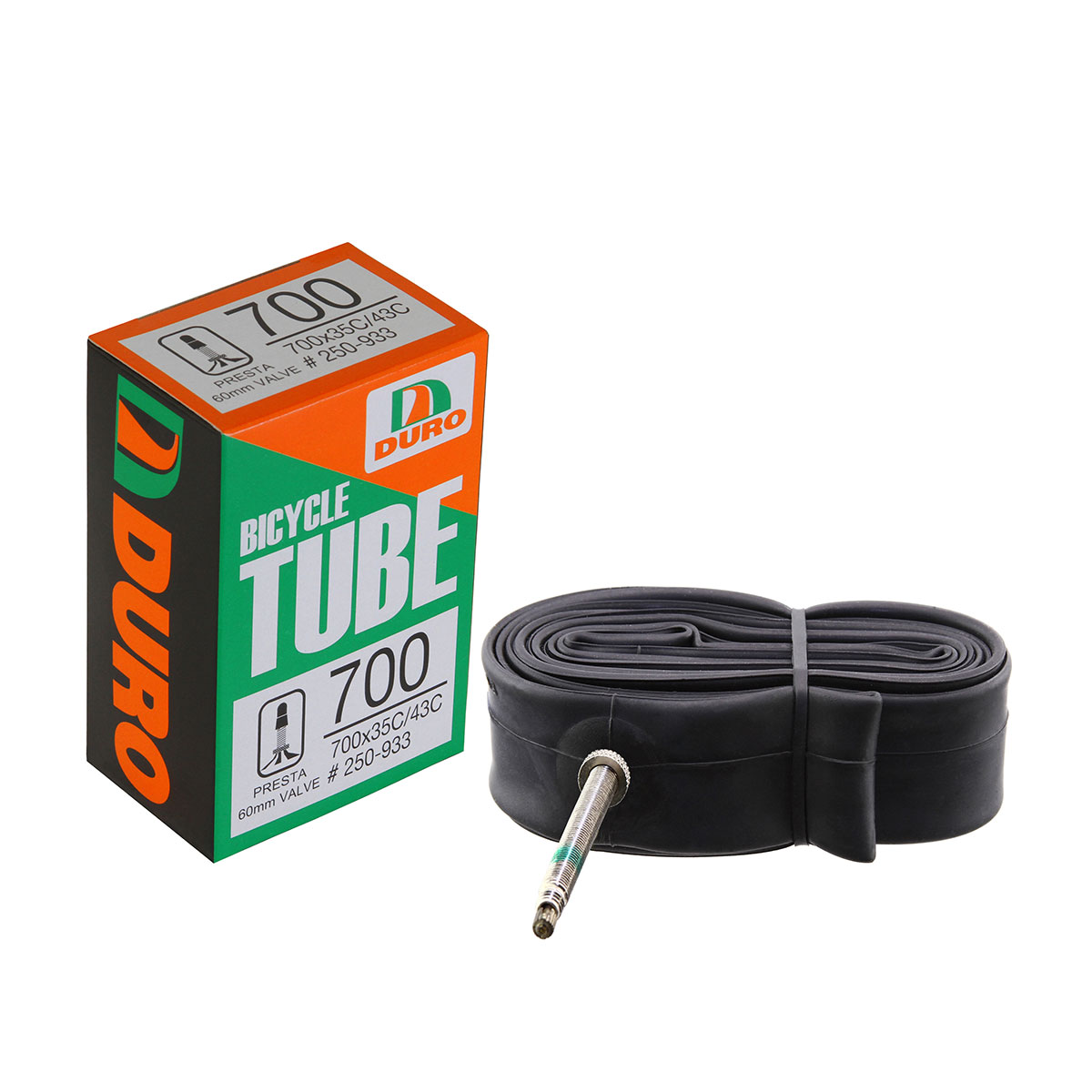 Tube 700 x 35c/38c/43c 60mm Standard Wall Thickness 0.90mm Presta/Valve.