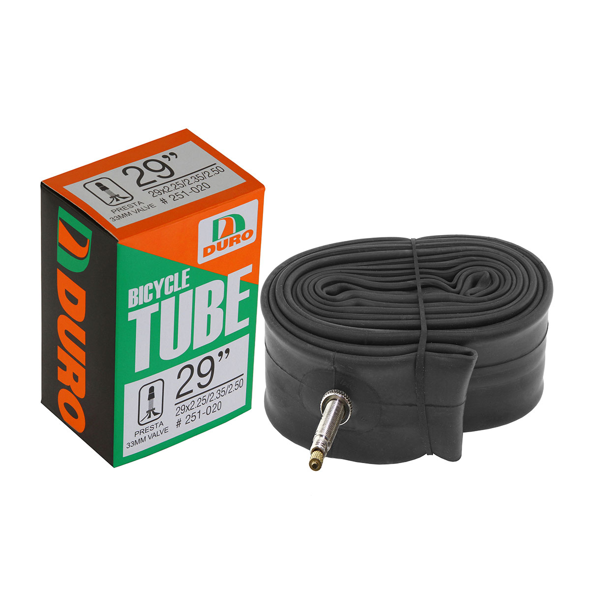 Tube 29 x 2.25/2.35/2.50 33mm Standard Wall Thickness 0.90mm Presta/Valve.