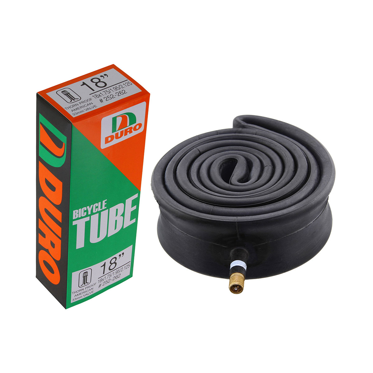 Tube 18 x 1.75/1.95/2.125 33mm Thorn Resistant Schrader/Valve.