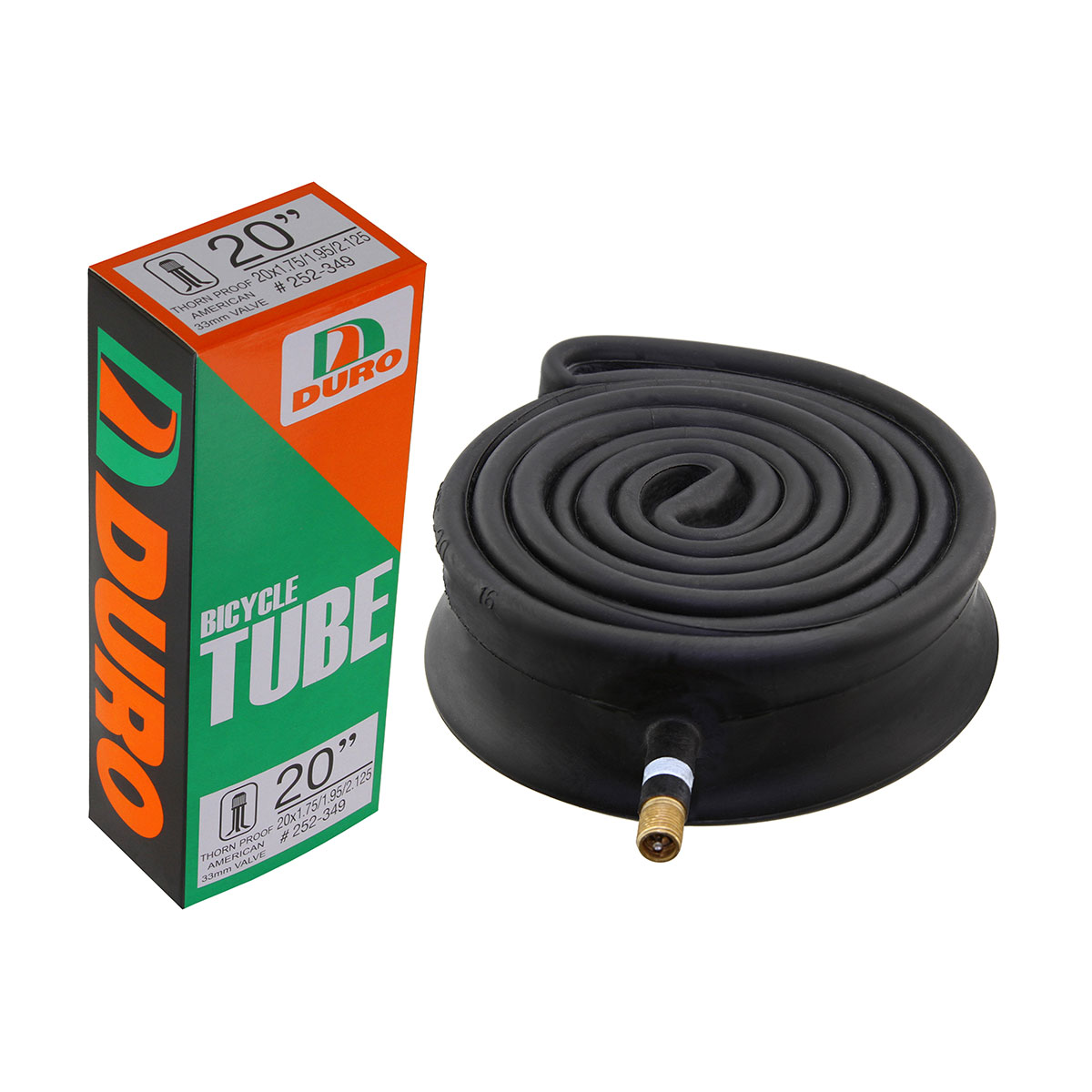 Tube 20 x 1.75/1.9/2.125 33mm Thorn Resistant Schrader/Valve.