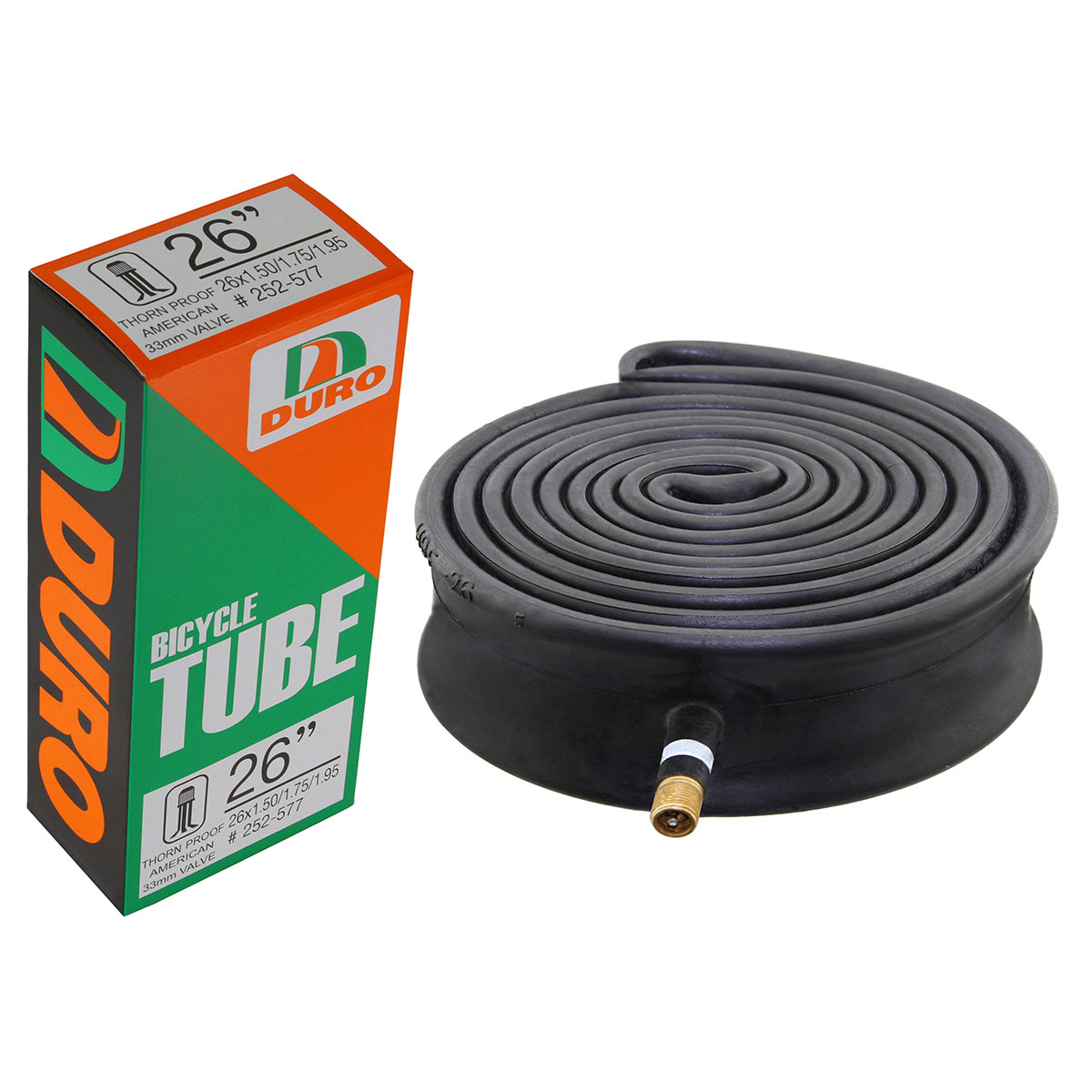 Tube 26 x 1.50/1.75/1.95 33mm Thorn Resistant Schrader/Valve.