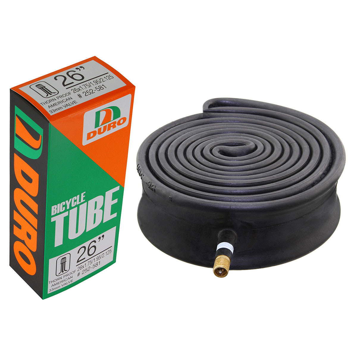 Tube 26 x 1.75/1.95/2.125 33mm Thorn Resistant Schrader/Valve.