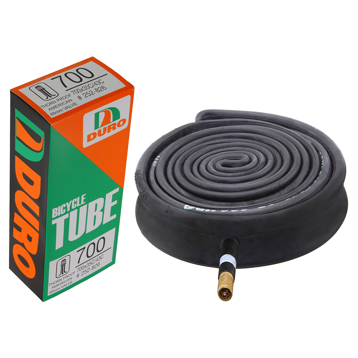 Tube 700 x 35c/38c/43c 48mm Thorn Resistant Schrader/Valve.