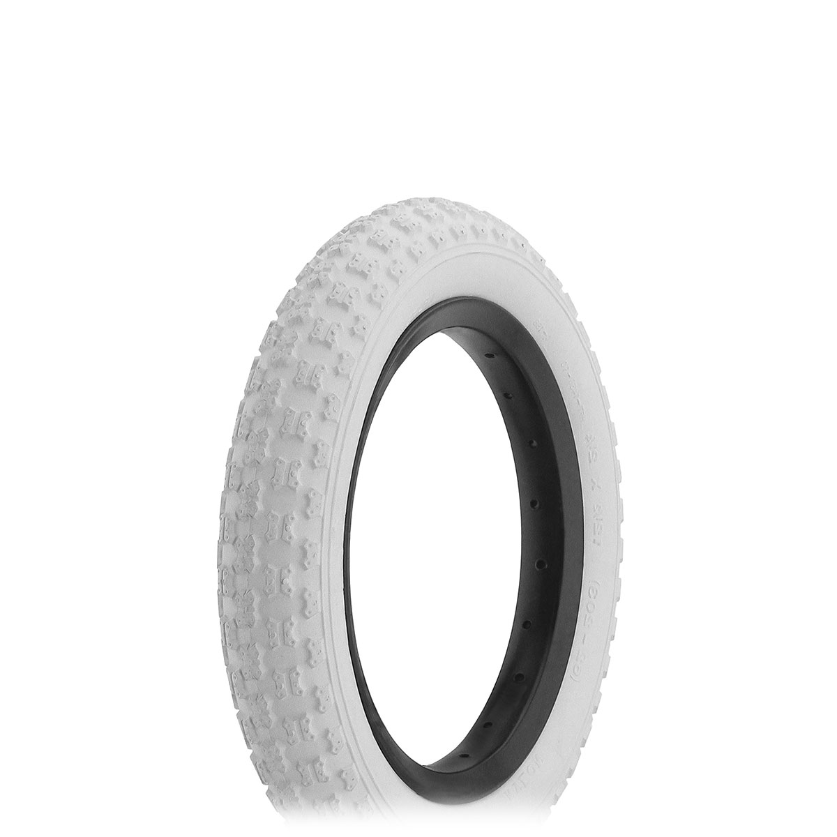 Tire 12 1/2 x 2 1/4 White/White Side Wall HF-143G.
