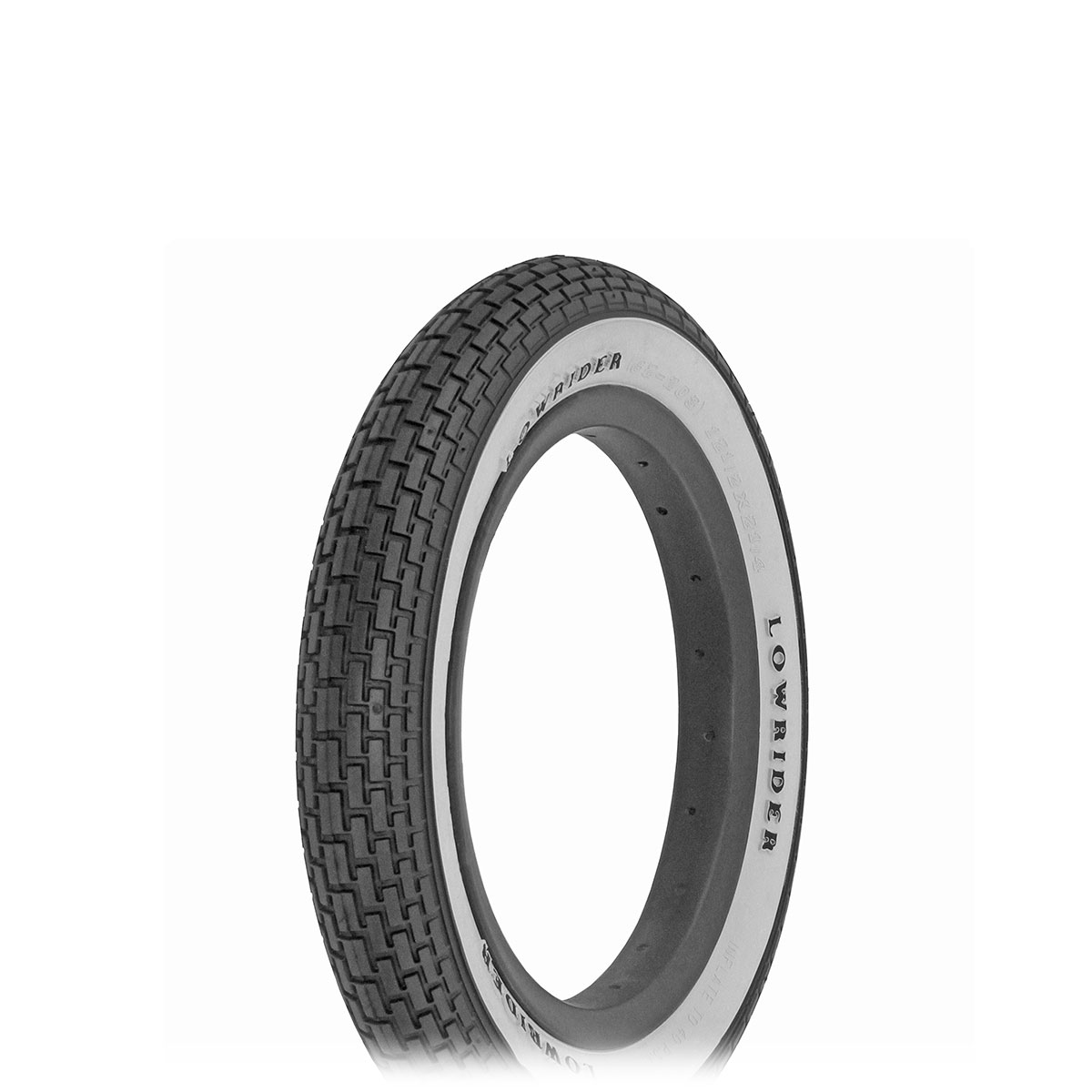 Tire 12 1/2 x 2 1/4 Black/White Side Wall...