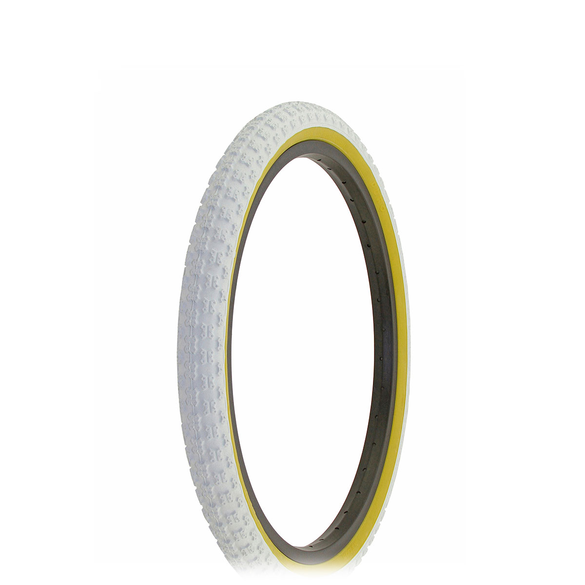 Tire 20 x 1.75 White/Gum Side Wall HF-143G.