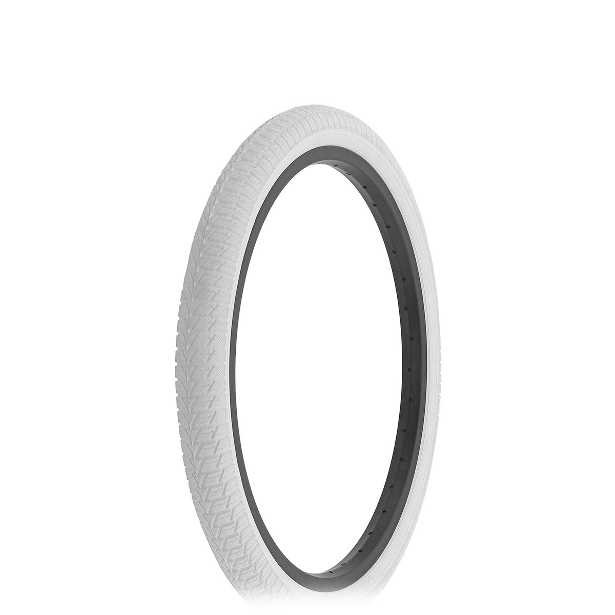 Tire 20 x 1.75 White/White Side Wall HF-864.