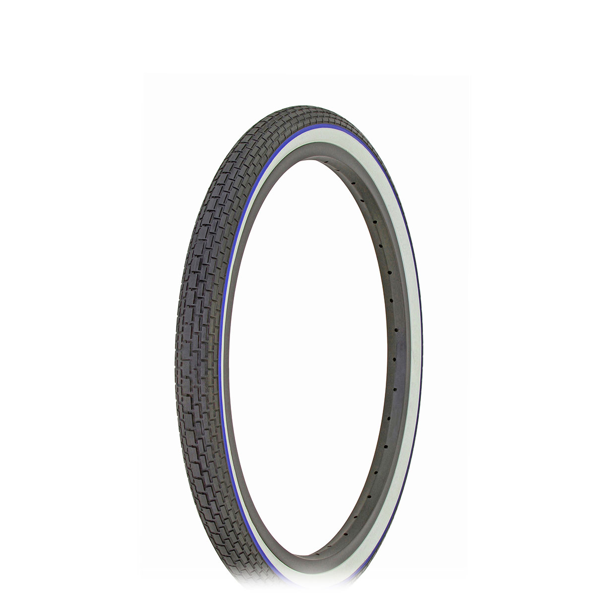Tire 20 x 1.75 Black/White Side Wall Blue Line HF-120A.