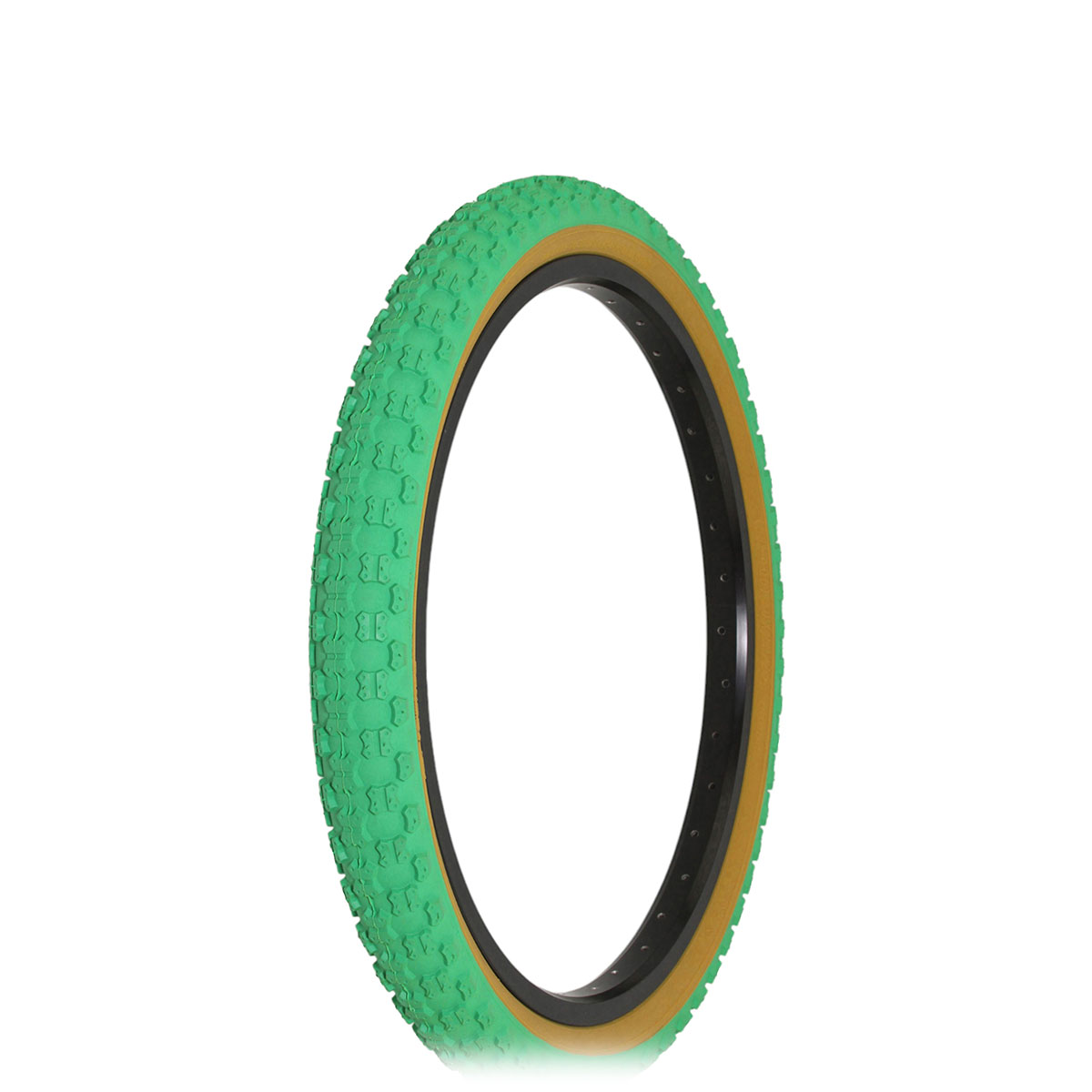 Tire 20 x 2.125 Green/Gum Side Wall HF-143G.