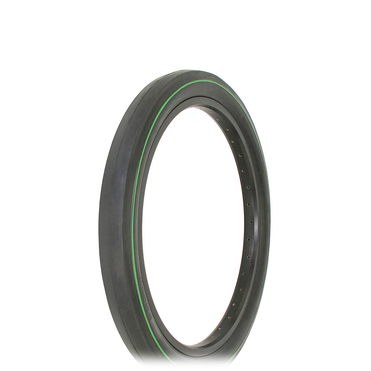 Tire 20 x 2.125 Black Green Line Side Wall R-4127.