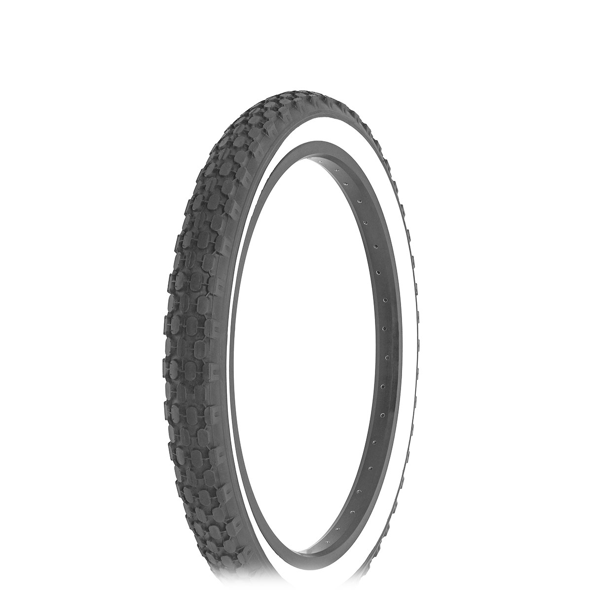 Tire 20 x 2.125 Black/White Side Wall HF-851.