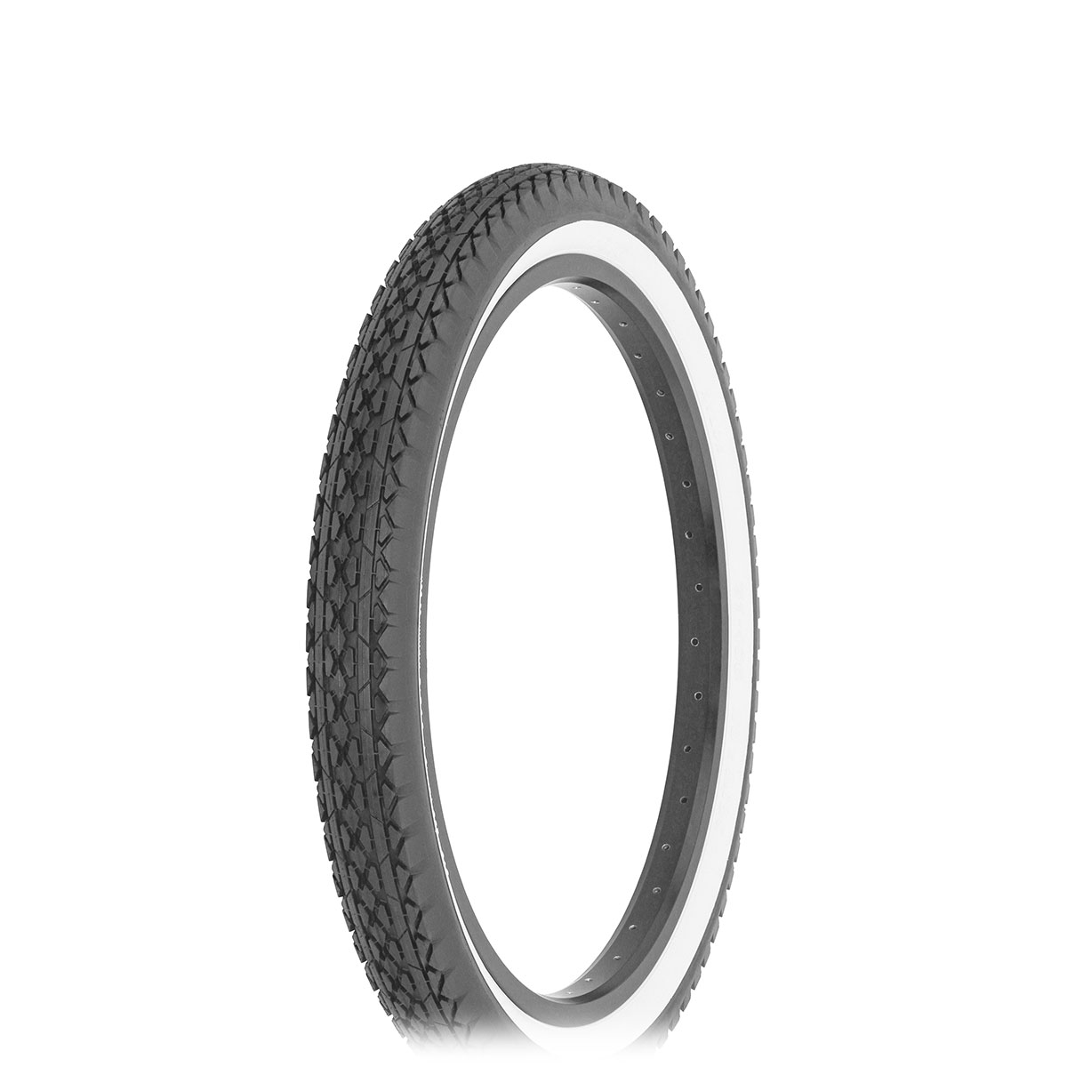 Tire 20 x 2.125 Black/White Side Wall HF-133.