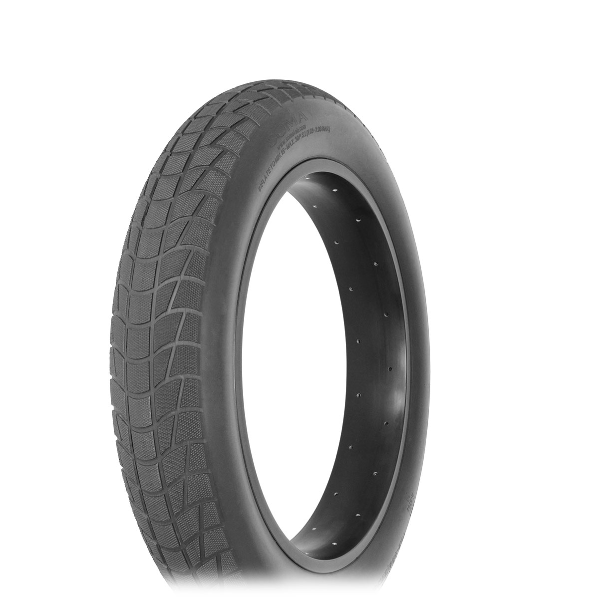 Tire 20 x 4.00 Black/Black Side Wall R-5702.