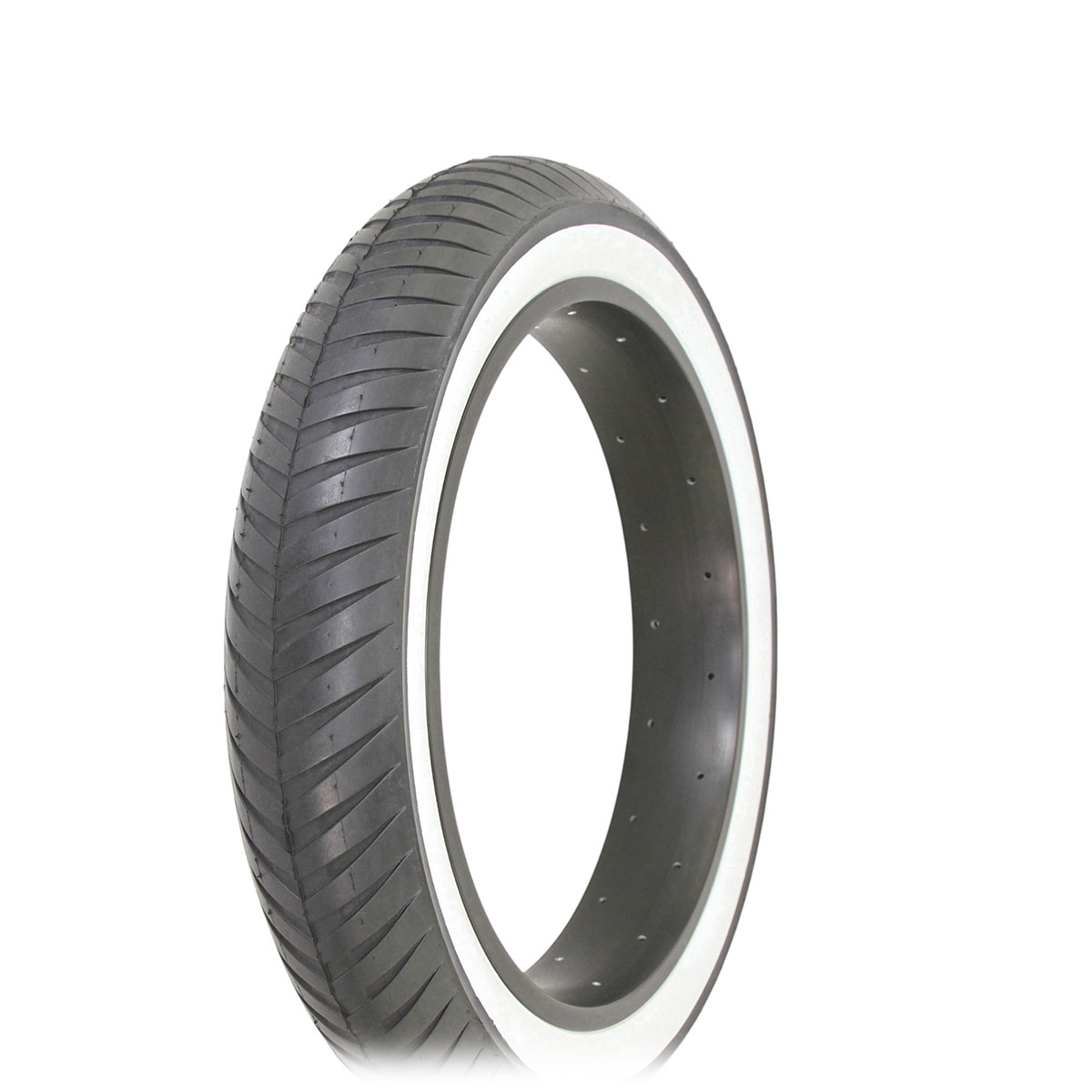 Tire 20 x 4.1/4 Black/White Side Wall IA-2065.