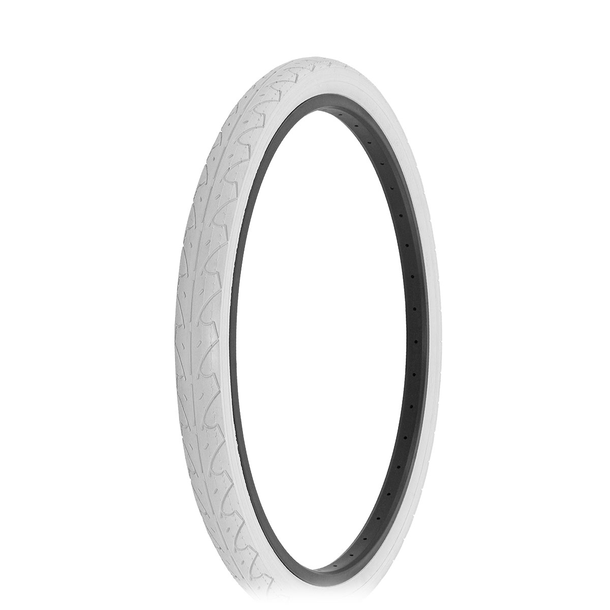 Tire 26 x 1.95 White/White Side Wall HF-105.