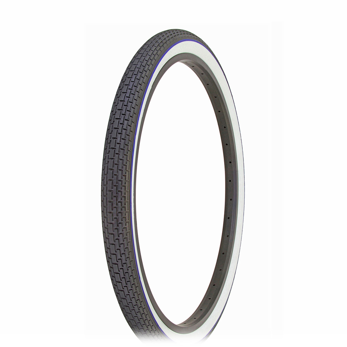 Tire 26 x 2.125 Black/White Side Wall Blue Line HF-120A.